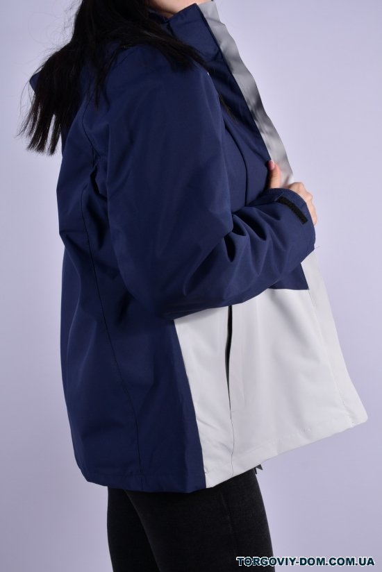 Куртка жіноча з плащової тканини (кол. т. синій) з підкладкою (кофта), що відстібається. Розмір в наявності : 40 арт.W02055