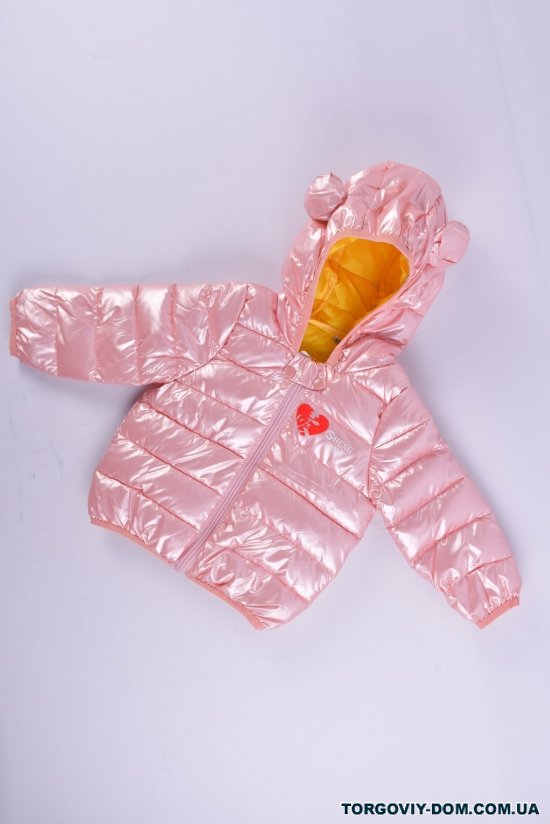Куртка демисезонная для девочки (цв.розовый) болоневая Рост в наличии : 74, 80, 86, 92, 98 арт.BOYI