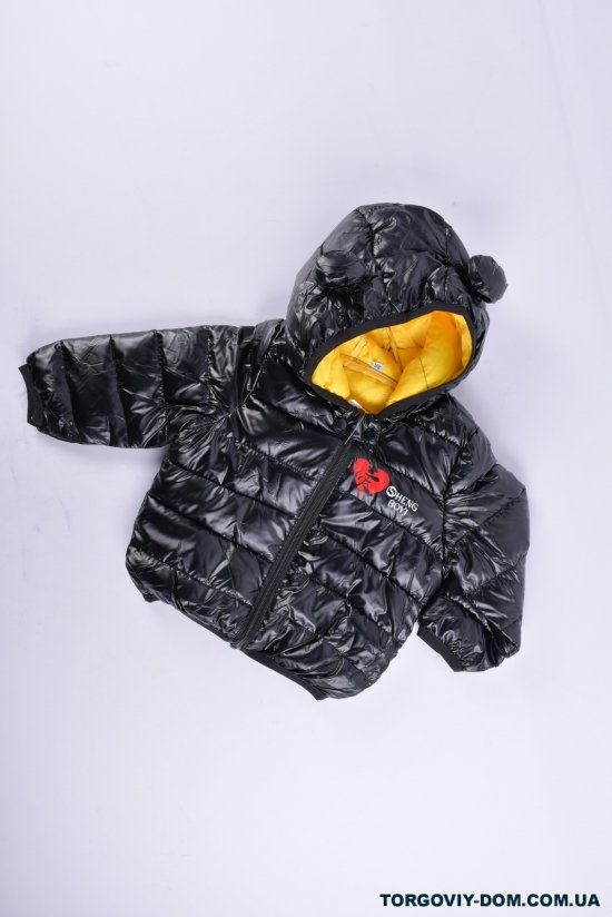 Куртка демисезонная для девочки (цв.черный) болоневая Рост в наличии : 80, 86, 92, 98 арт.BOYI