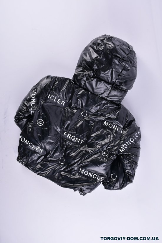 Куртка демісезонна (кол. чорний) для дівчинки болонева Зріст в наявності : 86, 92, 98 арт.MONCLER