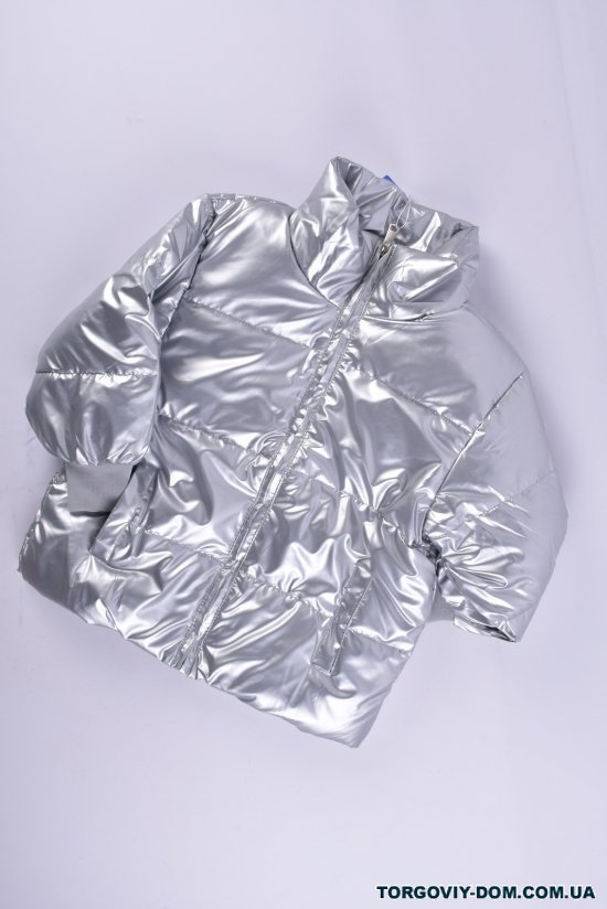 Куртка демисезонная (цв.серебро) для девочки болоневая Рост в наличии : 116, 122, 128 арт.03