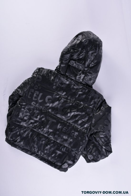 Куртка демісезонна (кол. чорний) для дівчинки болонева Зріст в наявності : 98, 104, 116, 122 арт.06