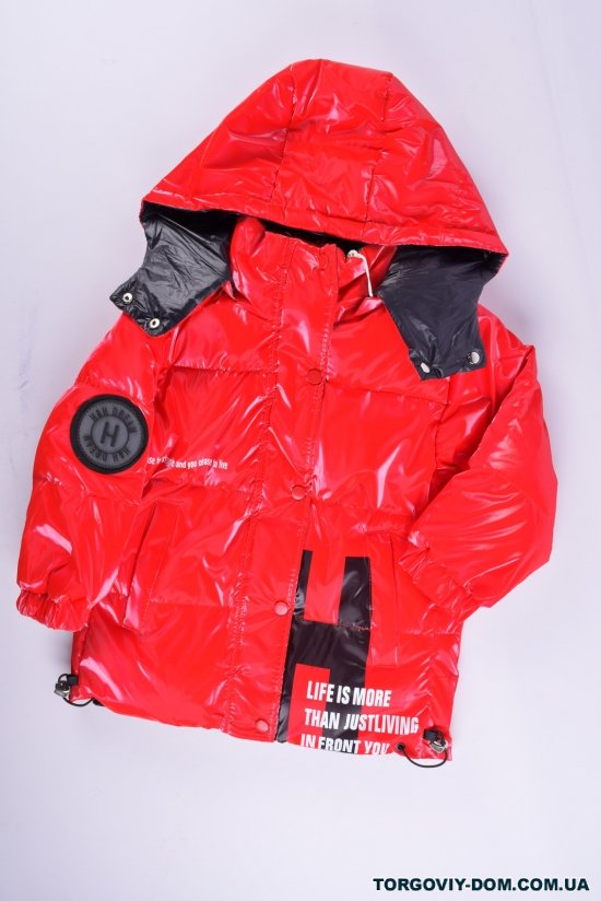 Куртка демісезонна дитяча (кол. червоний) болонева Зріст в наявності : 104 арт.12