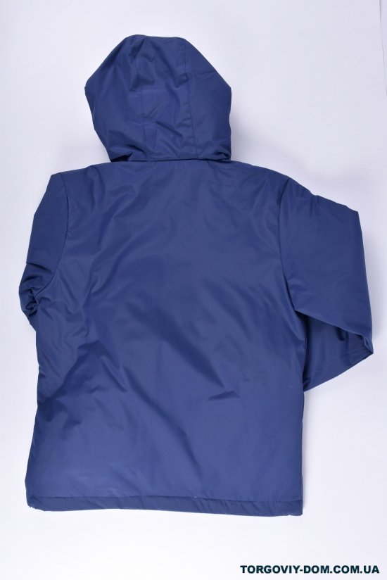 Куртка для мальчика (цв.синий) из плащевки демисезонная "PANDA" + сумка бананка Рост в наличии : 140 арт.PD-915