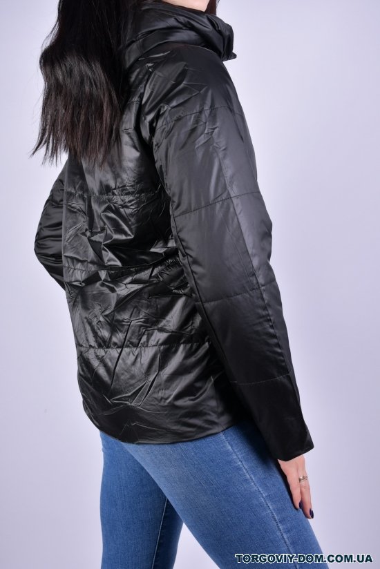Куртка жіноча демісезонна (кол. чорний) з плащівки "DS" Розміри в наявності : 42, 44, 48, 50 арт.B3055