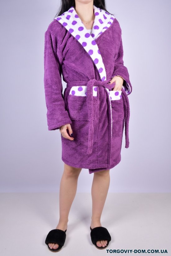 Халат женский ткань Wellsoft (цв.фиолетовый) "BARAY" Размеры в наличии : 42, 44, 46, 48, 50 арт.125