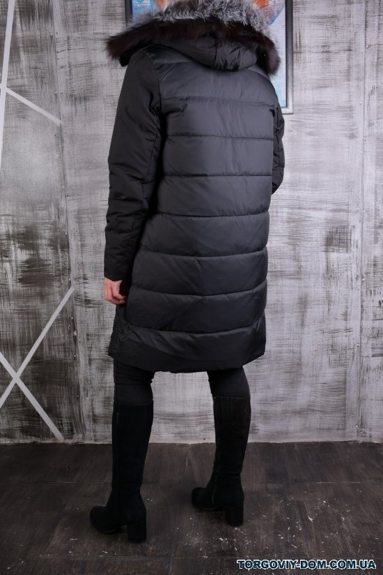Пальто жіноче зимове color.1 (утеплювач тинсулейт) з натуральною галявкою "QARLEVAR" Розмір в наявності : 48 арт.853