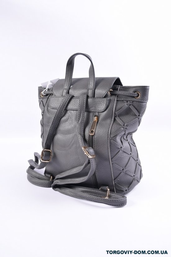 Рюкзак-сумка жіноча (кол. т. сірий) розмір 29/27/13 см. арт.HJ781