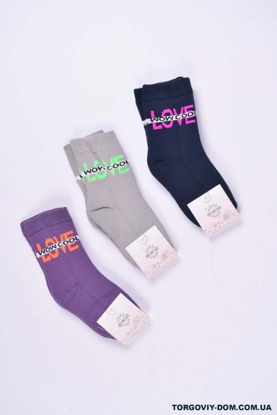 Шкарпетки для дівчинки махрові (3-4) "KBS" розмір 20-22 арт.3-20249