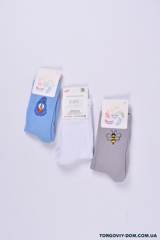 Шкарпетки для дівчинки (9-10) KBS розмір 32-34 (махрова устілка) арт.3-20265