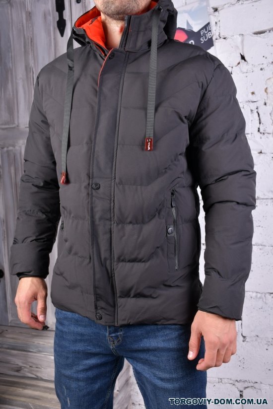 Куртка мужская зимняя (цв.чёрный/красный) Размеры в наличии : 44, 46, 48, 50 арт.1130