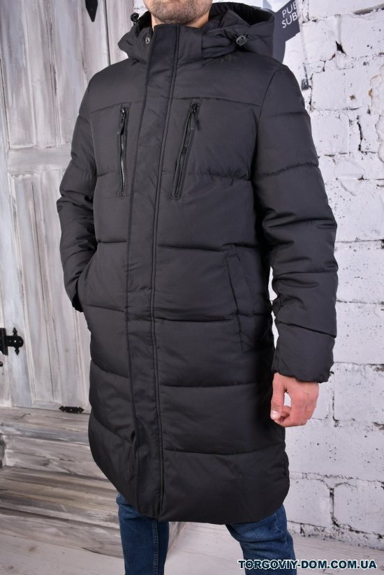 Пальто чоловіче (кол. чорний) зимове з плащівки "АТЕ" Розмір в наявності : 48 арт.8532