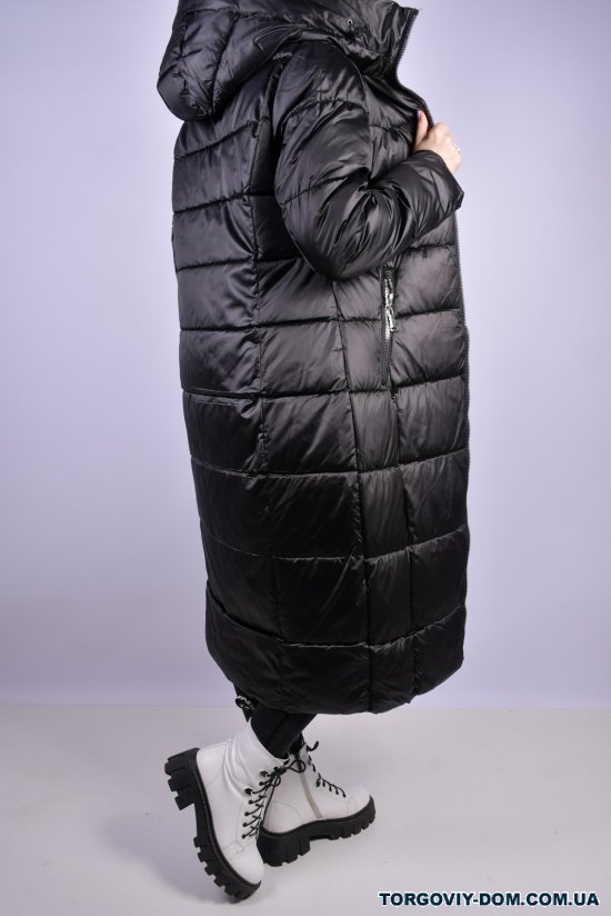 Пальто жіноче (кол. чорний) зимове болоньєве "VICTOLEAR" Розмір в наявності : 42 арт.2120