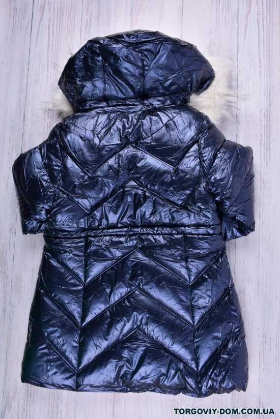 Пальто для девочки (цв.т.синий) болоньевое на меху Рост в наличии : 128, 134, 140, 146, 152 арт.2021-57