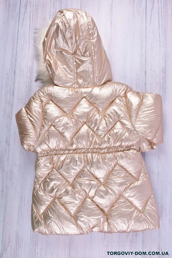 Куртка для дівчинки (кол. латте) болонева на хутрі Зріст в наявності : 92, 104, 110 арт.2021-8