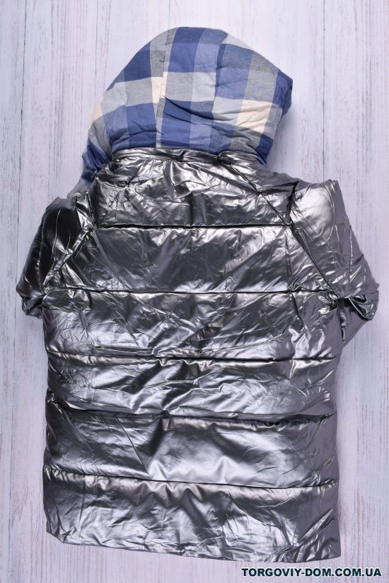 Куртка для девочки (цв.серебро) болоневая зимняя Рост в наличии : 122, 128, 134 арт.2021-K2