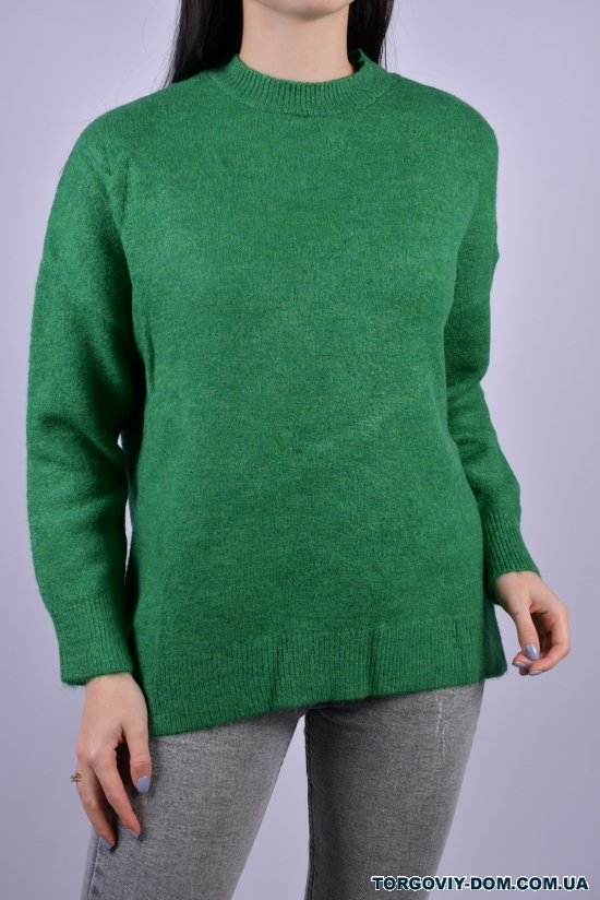 Свитер женский вязанный (цв.зеленый) "FIGO" размер 44-46 арт.4475