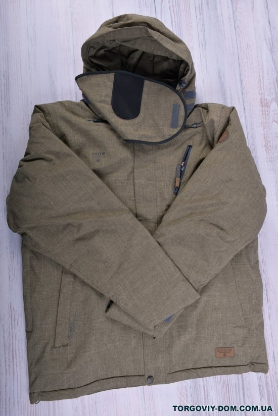 Куртка чоловіча лижна (кол. хакі) з дихаючої мембранної тканини 10000 мм SNOW HEADQUARTER Об'єм в наявності : 60 арт.V-8629