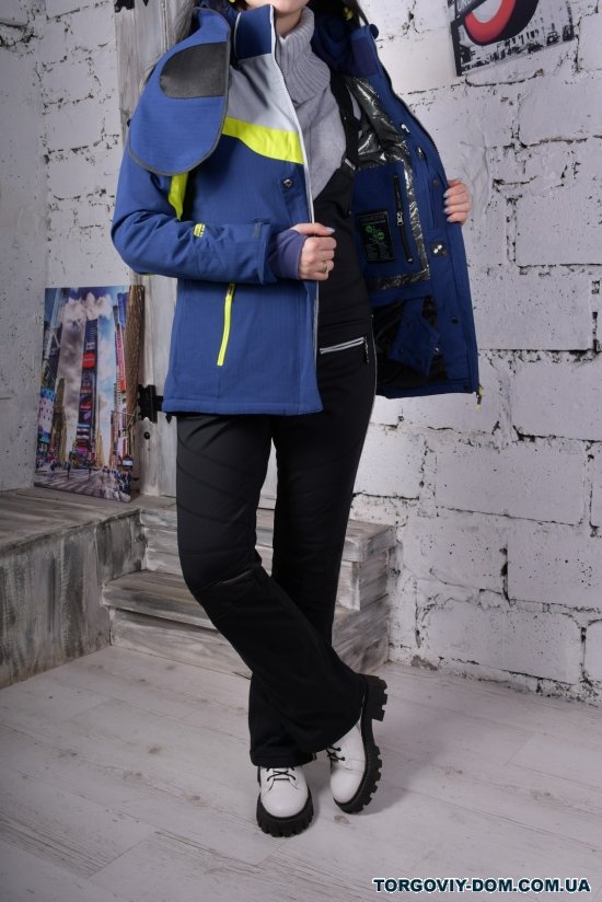 Куртка женская лыжная (цв.синий) из плащевки SNOW HEADQUARTER Размеры в наличии : 40, 42, 44, 46, 48 арт.B-8773