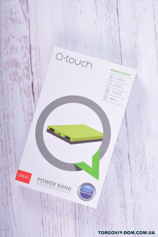 Power Bank аккумулятор 8000mAh (цв.синий) "Q-touch" ( MICRO USB) арт.QPB-81