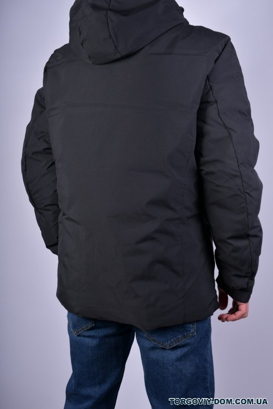 Куртка чоловіча (кол. чорний) зимова з плащової тканини Розмір в наявності : 56 арт.22-38D
