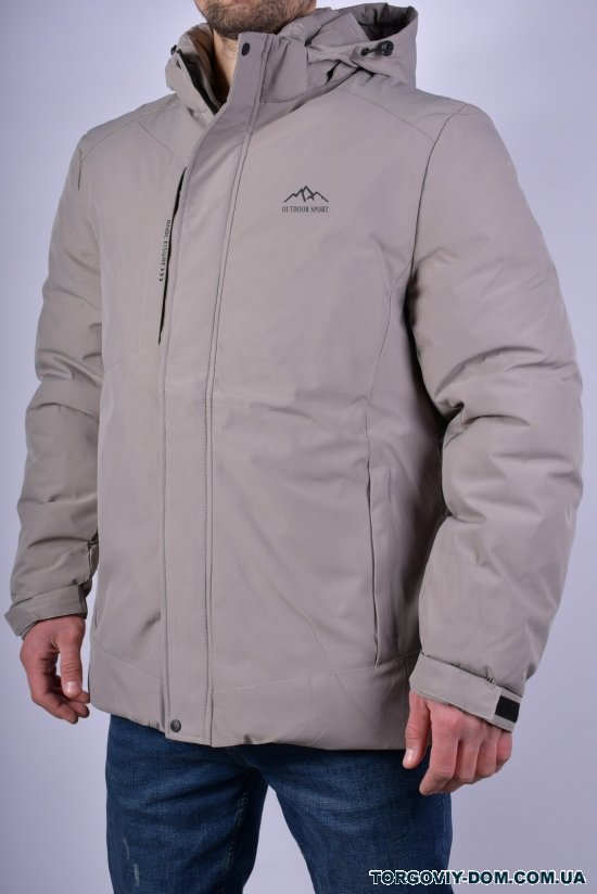 Куртка чоловіча (цв. сірий) зимова з плащової тканини Розміри в наявності : 52, 60 арт.22-38D