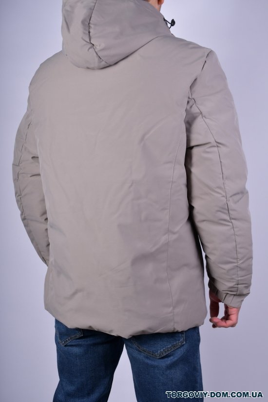 Куртка чоловіча (цв. сірий) зимова з плащової тканини Розміри в наявності : 52, 60 арт.22-38D