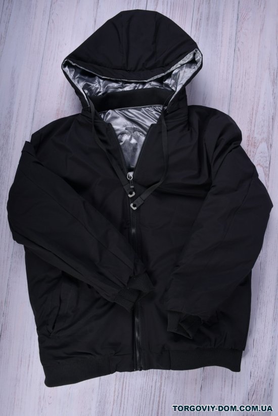 Куртка-бомбер двостороння чоловіча зимова (кол. сірий) болонева Розмір в наявності : 50 арт.31715