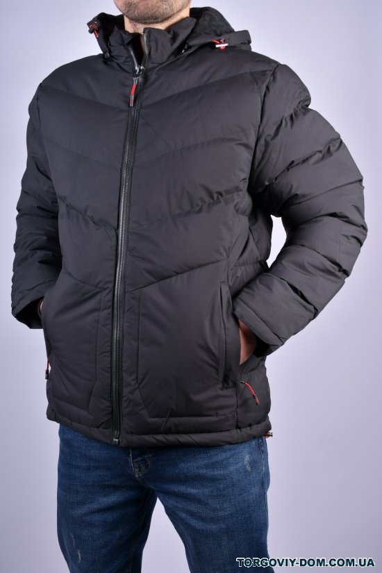 Куртка чоловіча зимова (кол. чорний) з плащової тканини на флісі Розміри в наявності : 46, 48 арт.2253