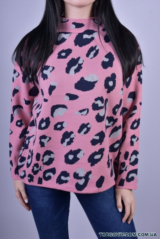 Жіночий светр в'язаний (кол. рожевий) розмір 44-46 "KissMe" арт.Q286