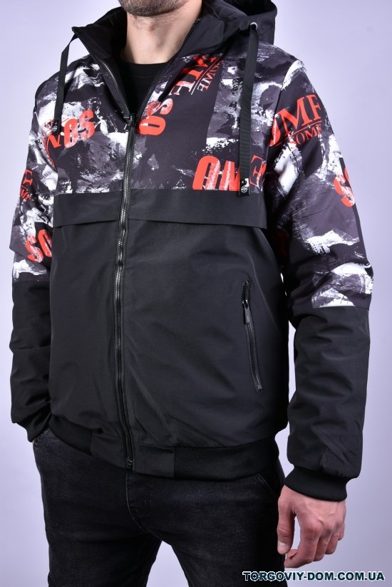 Куртка мужская демисезонная (цв.черный/красный) из плащевки "KDQ" (двухсторонняя) Размеры в наличии : 46, 48, 50, 52, 54 арт.EM23053