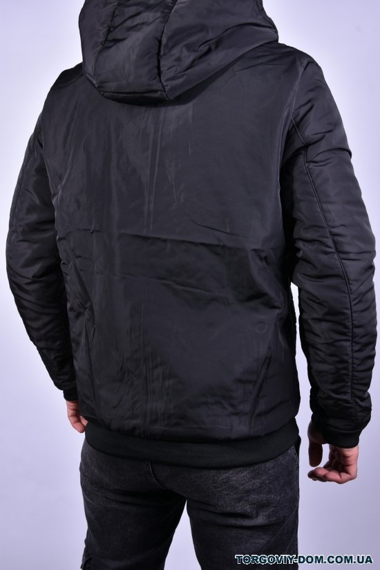 Куртка мужская демисезонная (цв.серый) из плащевки "KDQ" (двухсторонняя) Размер в наличии : 46 арт.EM23060