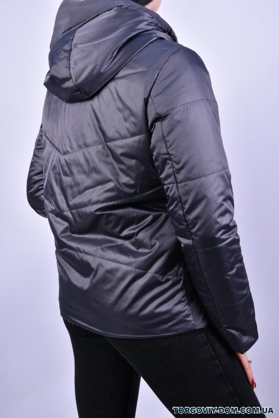 Куртка жіноча демісезонна (колір сірий) з плащівки "DS" Розмір в наявності : 44 арт.B3051