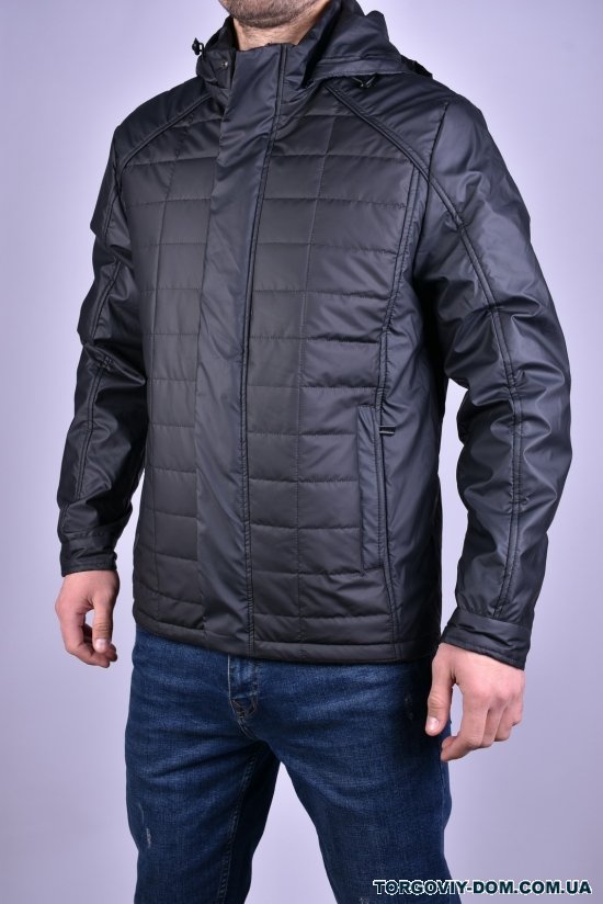 Куртка мужская из плащевки (цв.черный) демисезонная"ATE" Размеры в наличии : 46, 48, 50, 52, 54 арт.A-803