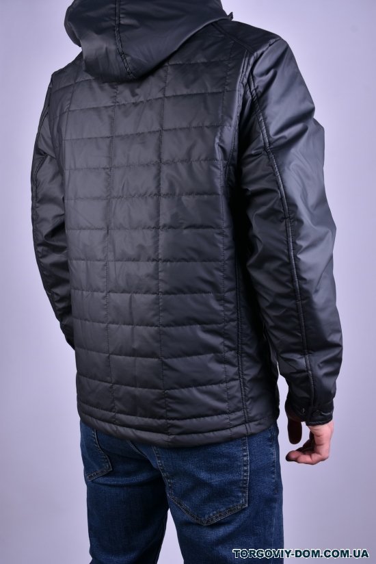 Куртка чоловіча з плащової тканини (кол. чорний) демісезонна "ATE" Розміри в наявності : 46, 48, 50, 52 арт.A-803