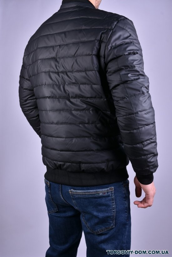 Куртка чоловіча з плащової тканини (кол. чорний) демісезонна "ATE" Розмір в наявності : 46 арт.A-807