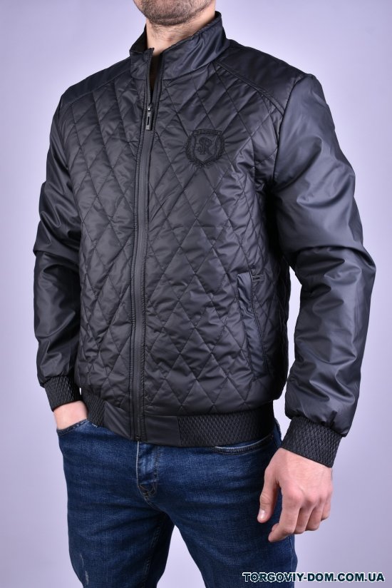 Куртка мужская из плащевки (цв.черный) демисезонная"ATE" Размеры в наличии : 46, 48 арт.A-801