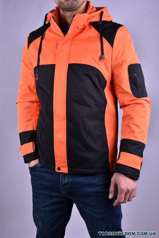 Куртка мужская из плащевки (цв.оранжевый) демисезонная"ATE" Размеры в наличии : 44, 46, 48 арт.8887