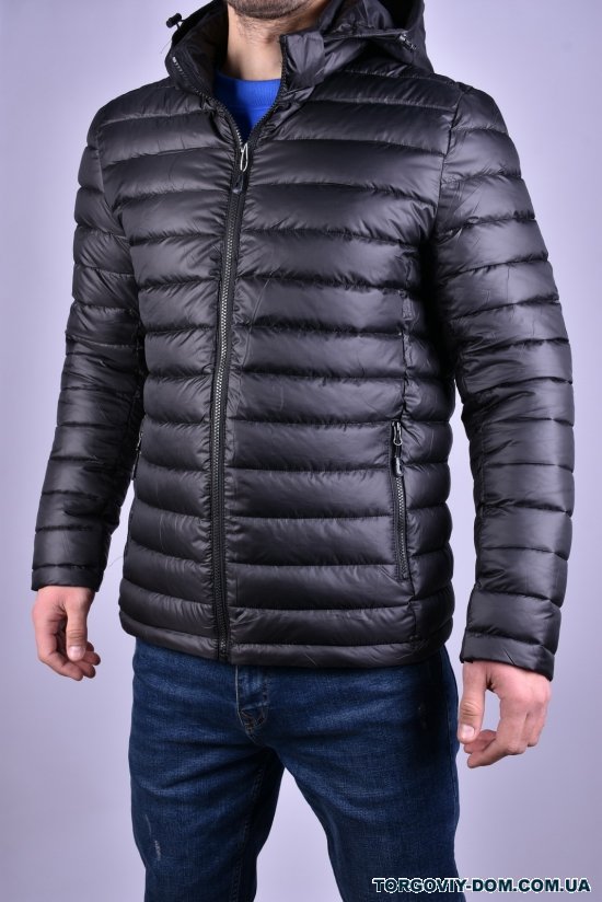 Куртка мужская из плащевки (цв.черный) демисезонная"ATE" Размеры в наличии : 46, 48, 50, 52, 54 арт.2305