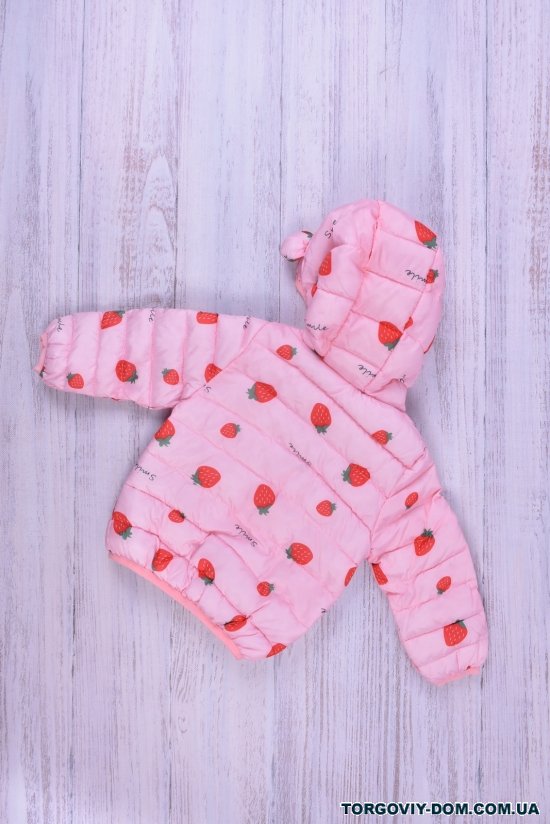 Куртка для дівчинки демісезонна (цв. рожевий) з плащової тканини. Зріст в наявності : 68, 74, 80, 86, 92 арт.011