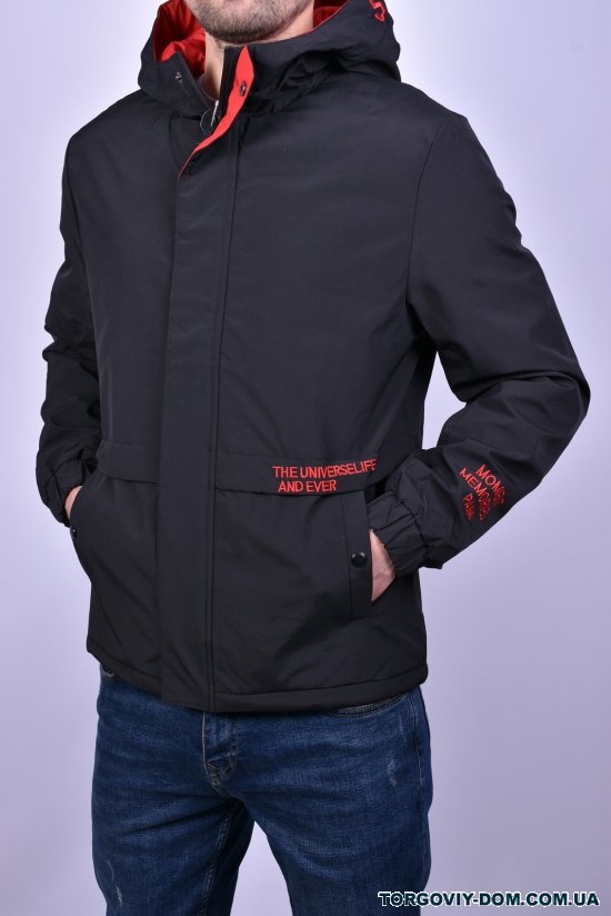 Куртка мужская демисезонная (цв.черный) с плащевки Размер в наличии : 46 арт.9951