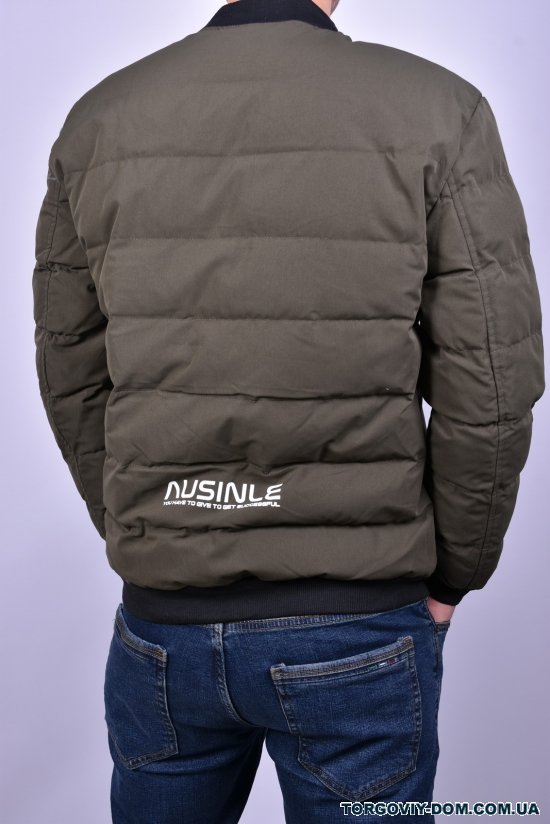 Куртка-бомбер мужская демисезонная (цв.хаки) тканевая Размер в наличии : 44 арт.5-9