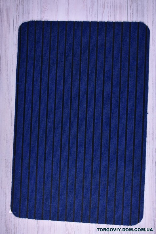 Коврик на резиновой (цв.синий) основе размер 60/90 см. арт.LB-2022-006