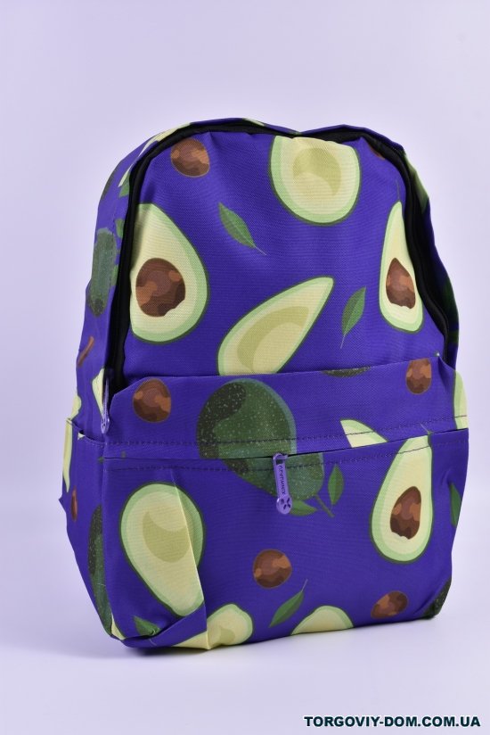 Рюкзак тканинний (колірний фіолетовий) розмір 40/28/14 см. арт.2280