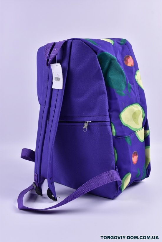 Рюкзак тканинний (кол. фіолетовий) розмір 40/28/13 см. арт.2281
