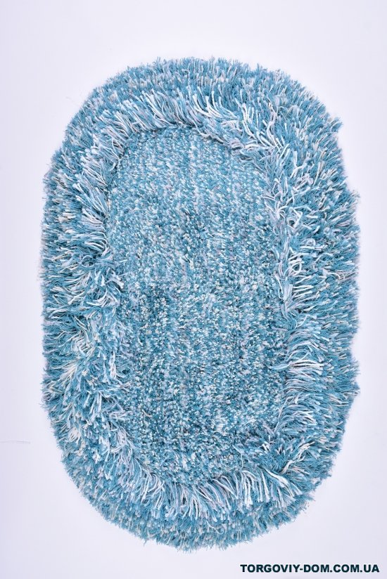 Коврик "травка" на тканевой основе (цв.бирюзовый) размер 50/70 см арт.2020-031