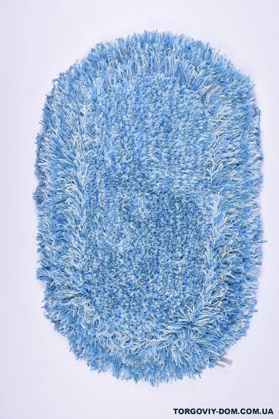 Коврик "травка" на тканевой основе (цв.голубой) размер 50/70 см арт.2020-031