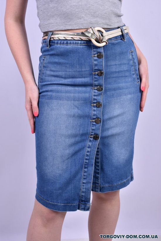 Юбка джинсовая женская с поясом Размер в наличии : 28 арт.C6077