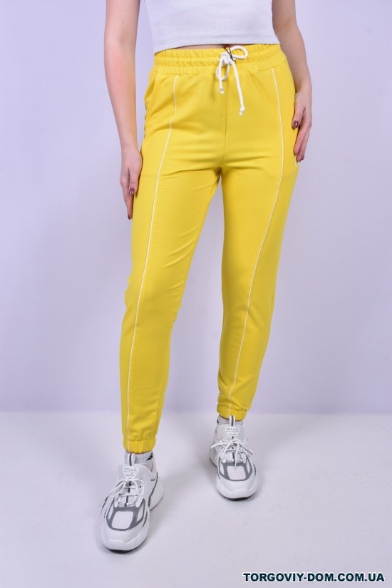 Штани жіночі спортивні (кол. жовтий) трикотажні  Розмір в наявності : 46 арт.8001