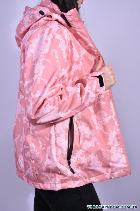 Вітровка жіноча (кол. персиковий) з плащової тканини "OUTDOOR" Розмір в наявності : 42 арт.W6255